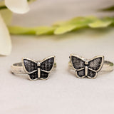 Oxidised Butterfly Toe-Ring