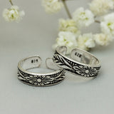 Flower And Leaf Chatai Toe-Ring
