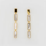 MOP Gold Lines Earrings