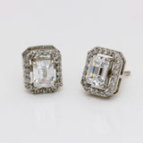 Dazzling Zircon Emerald Studs