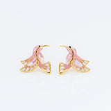 Blush & Gleam Bird Earrings