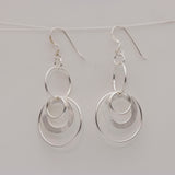 Circle of Silver Charm silver earings