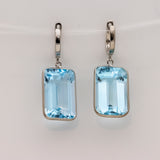 Topaz From The Sky Silver Earrings
