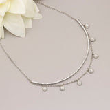 Luminous Silver Chain with Diamond Accents