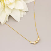 Diamond Bow Charm Necklace