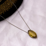 Golden Glow Silver Chain Pendant