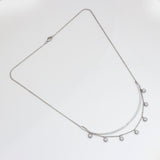 Luminous Silver Chain with Diamond Accents