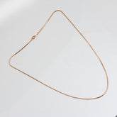 Silver Luster Rose Gold Chain Necklace