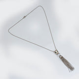 Silver Elegance Jaguar Tassel Necklace