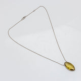 Golden Glow Silver Chain Pendant