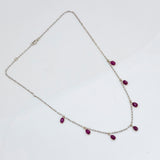 Scarlet Gemstone Silver Necklace