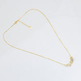 Diamond Bow Charm Necklace