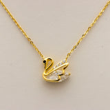 Golden Grace Swan Necklace