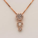 Cherished Moments Rose Gold Plated Silver Necklace