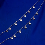 Diamond Drip Ball Detail Anklet Pair