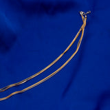 Tri-Colour Three Chain Anklet Pair