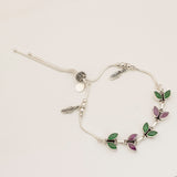 Multi Coloured Cut-Stone Jadau Anklet Pair