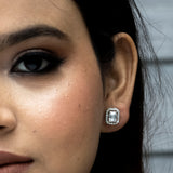 Dazzling Zircon Emerald Studs