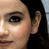 Silver Solitaire Studs-3MM