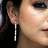 MOP Gold Lines Earrings
