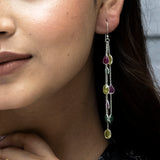 Multi Precious Crystal Danglers