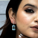 Topaz From The Sky Silver Earrings