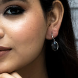 Gray Moonstone Silver Earrings