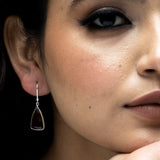 Nature's Gem: Hassonite Stone Earrings in 925 Silver