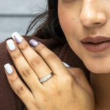 Luminous Pearl and Diamond Band