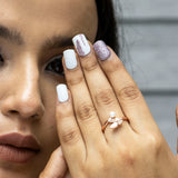 Chase Of The Pearl Rose-Gold Plated Silver Ring