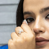 Enchanted Diamond Bow Silver ring