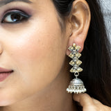 Dual Tone Intricate Jhumkas