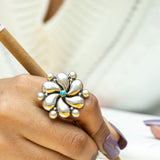 Embose Flower Ring