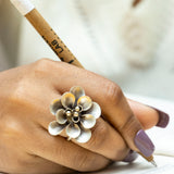 Bunch Of Rose Silver Ring