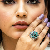 Panna Jadau Round Ring