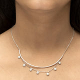 Luminous Silver Chain with Diamond Accents