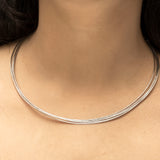 Silver Elegance Omega Necklace