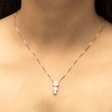 Cherished Moments Rose Gold Plated Silver Necklace