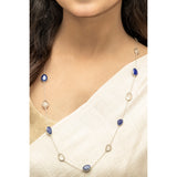 Golden Routile And Lapis Multi Wear Necklace