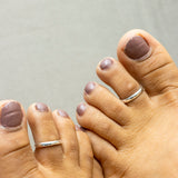 Sterling Silver Plain Challa Toe-RING