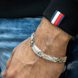 Diamond-Studded Silver Men's Band