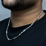 Silver Elegance Square Link Men's Chain