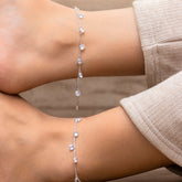 Diamond Drip Anklet Pair