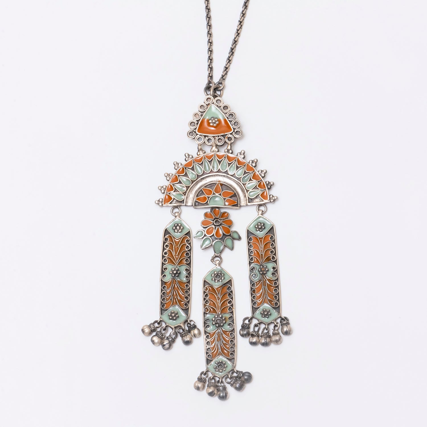 Tattva Intricate Vintage Inspired Drop Statement Necklace