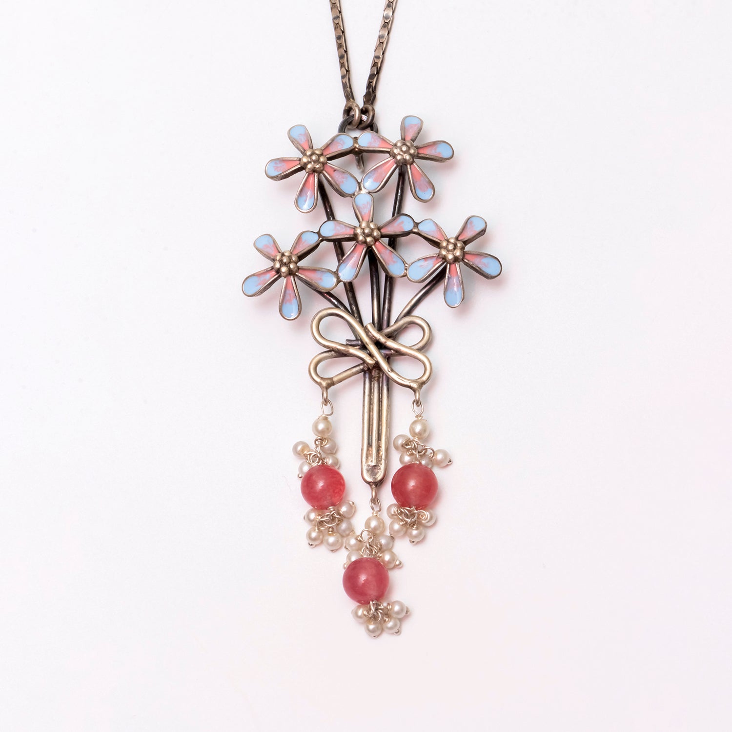 Pastel Flower Bloom Long Necklace