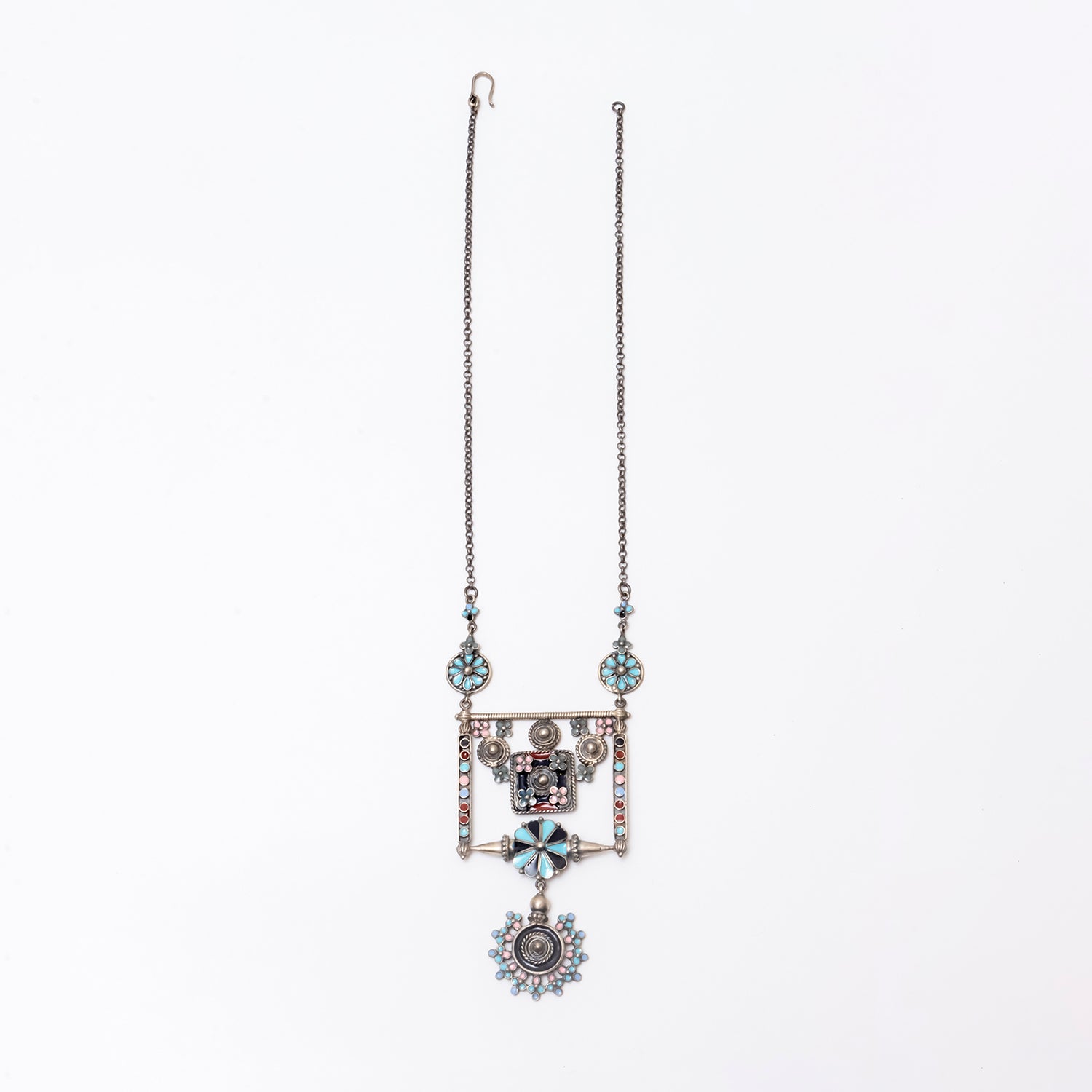 Flower By The Window Oxidised Necklace Set
