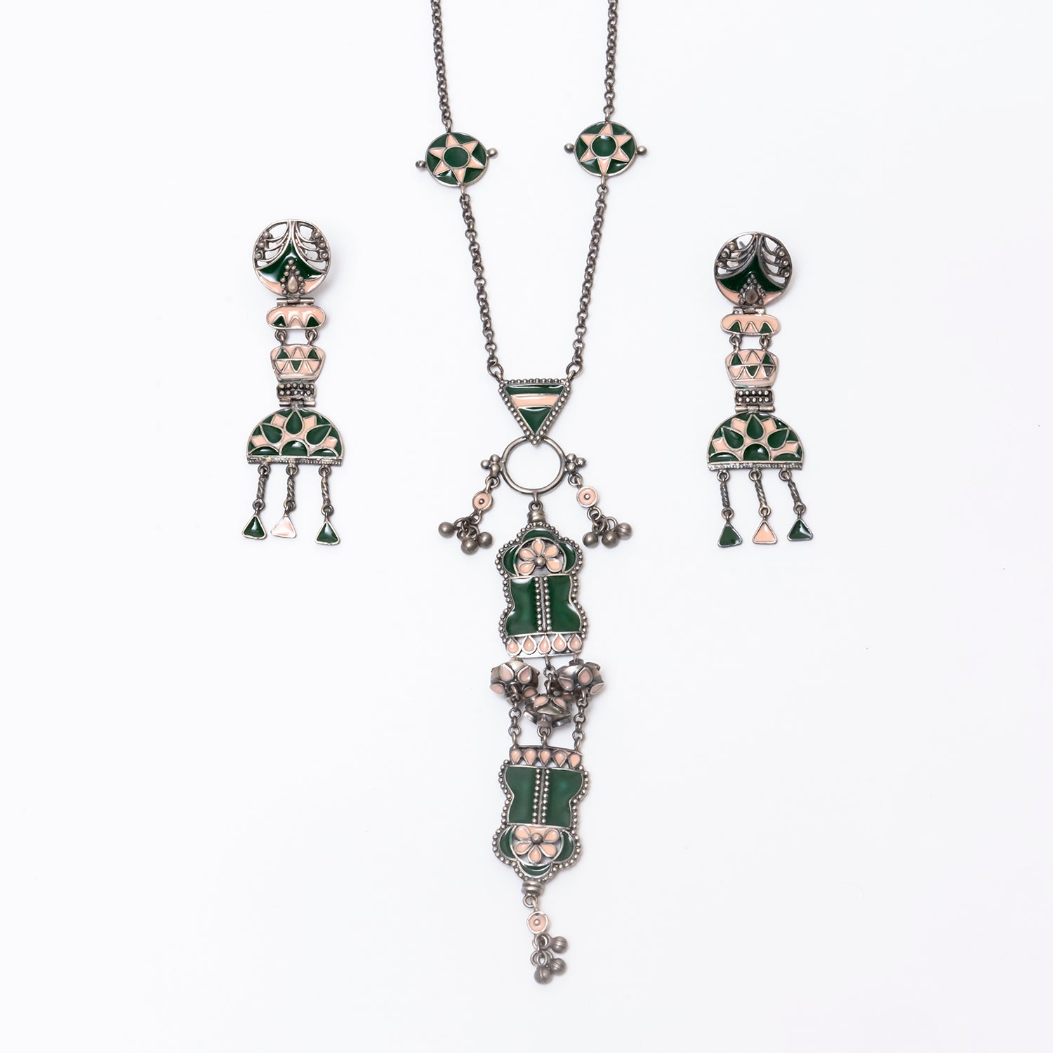Anvaya Enamel Painted Long Necklace