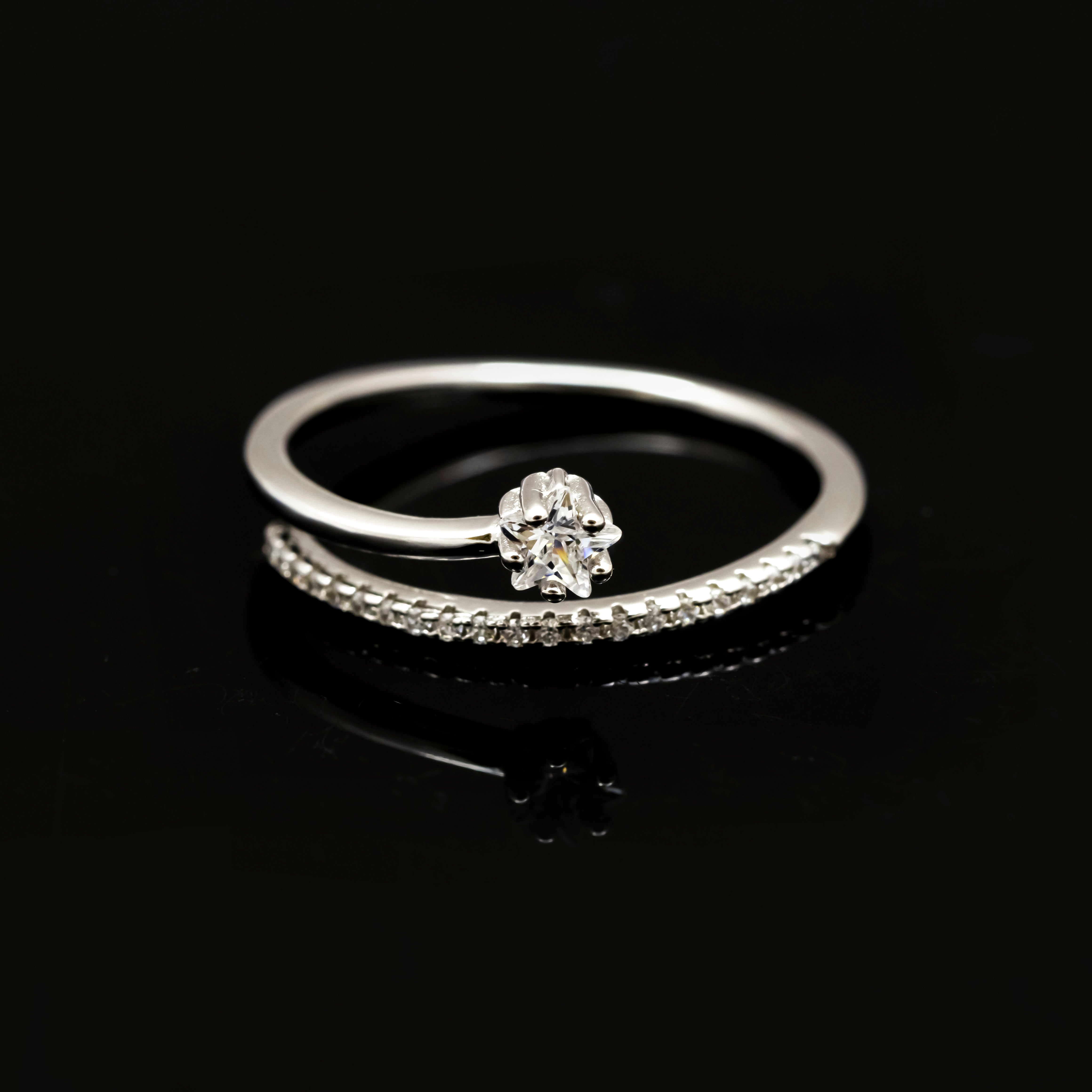 Serene Sparkle Silver Ring