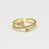 Glided Splendor Crowned Silver Ring