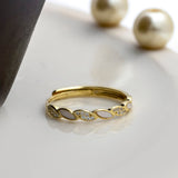 Luxe Allure Gold Plated Silver Ring